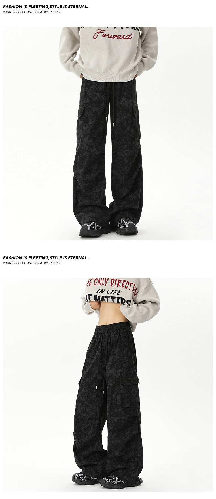 Men's Wasteland Style Marble Pattern Corduroy Work Pants Casual_voghion.com