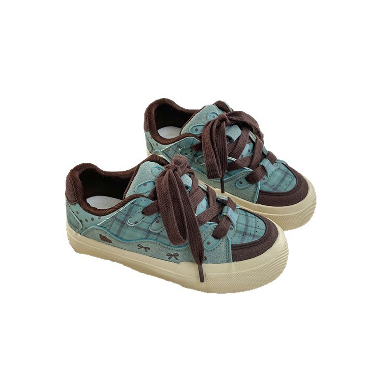 2026 primavera y otoño nuevos zapatos chicos de estilo coreano de alto valor, zapatos casuales retro puerto, zapatos de skate para mujeres