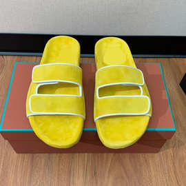2025夏季韩版新款拖鞋女外穿平底魔术贴时尚百搭休闲沙滩凉鞋女