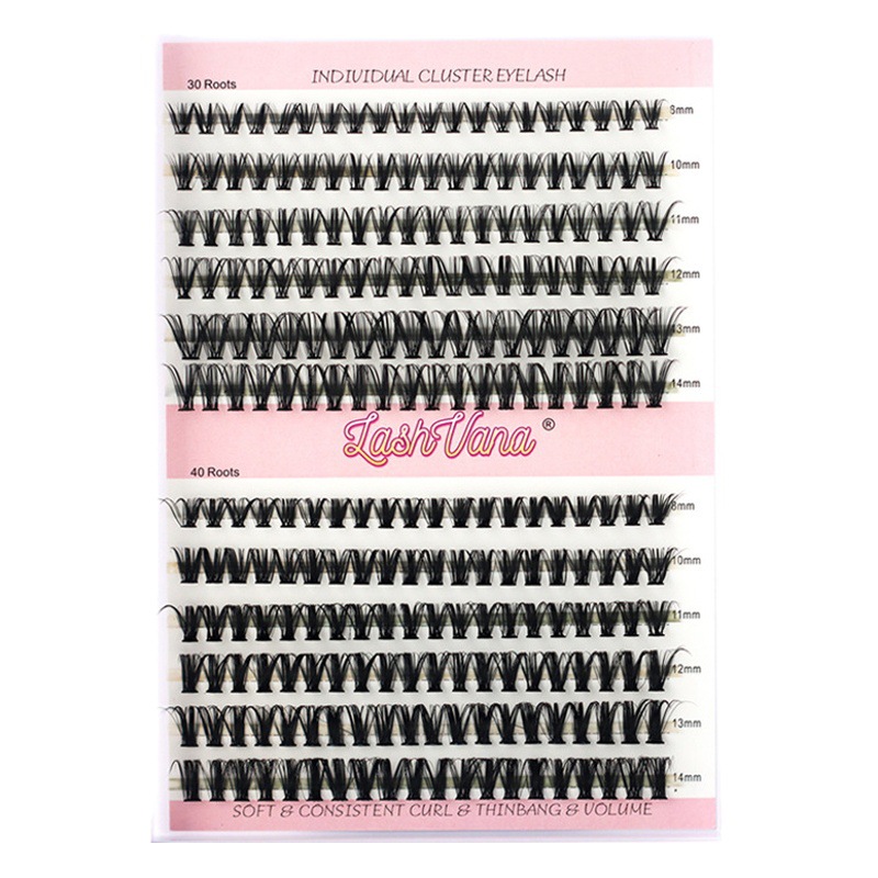 Pestañas postizas segmentadas DIY, grupo único natural, gran capacidad, planitud mixta, fabricante, venta al por mayor, ресницы