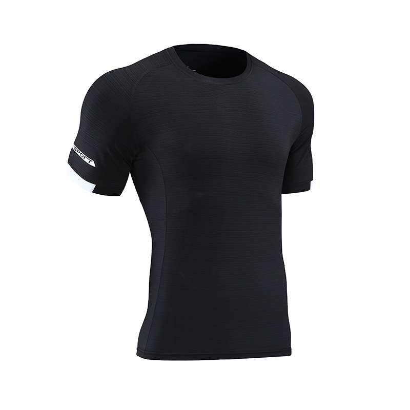 2022 verano hombres deportes manga corta casual moda ligero transpirable cuello redondo interior media manga camiseta se puede imprimir LOG