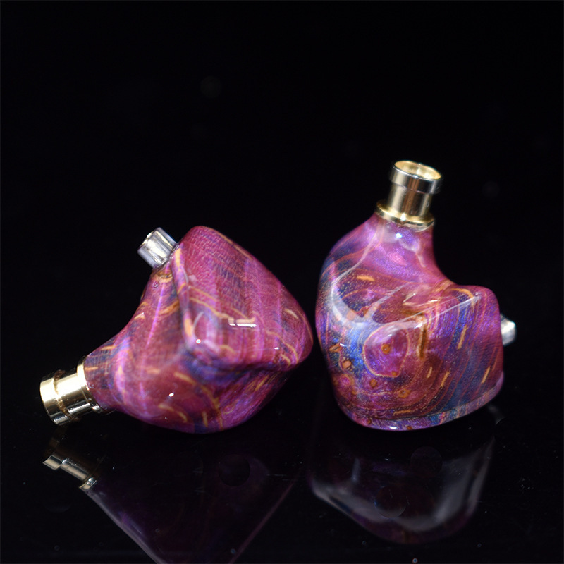 工厂新品幻彩色树脂稳定木耳机入耳式有线耳机 diy HiFi发烧耳机|undefined