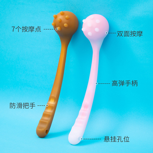 Soothing and activating meridian hammer, silicone massager, destroys meridians, slaps, beats, massages and beats, manual health and wellness bald hammer