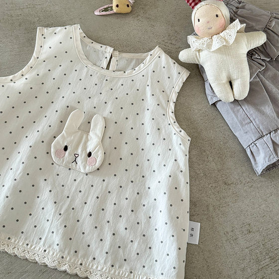 Baby Vest Summer 2025 New Baby All-match Sleeveless Top Girls Outer Wear T-shirt Summer Thin Category A