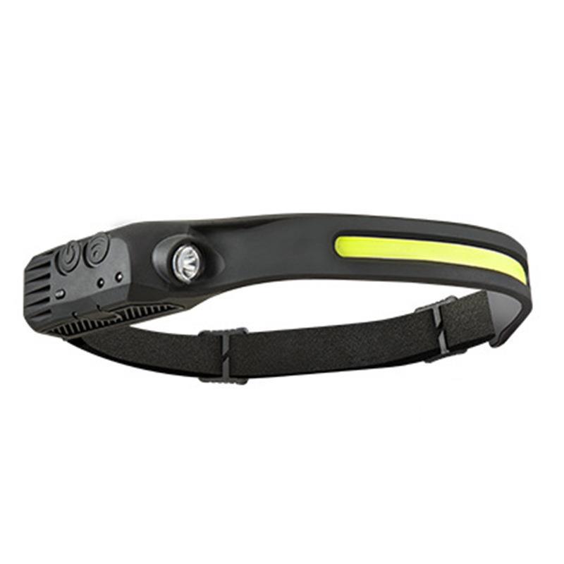 Linterna frontal COB con sensor de movimiento – Silicona, USB recargable, ideal para running nocturno