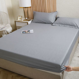 Nanjiren Solid Color Bed Cover Non-Slip Bed Cover Cover Simmons Protective Cover Dust Cover Full Cover Bed Cover Mattress Cover