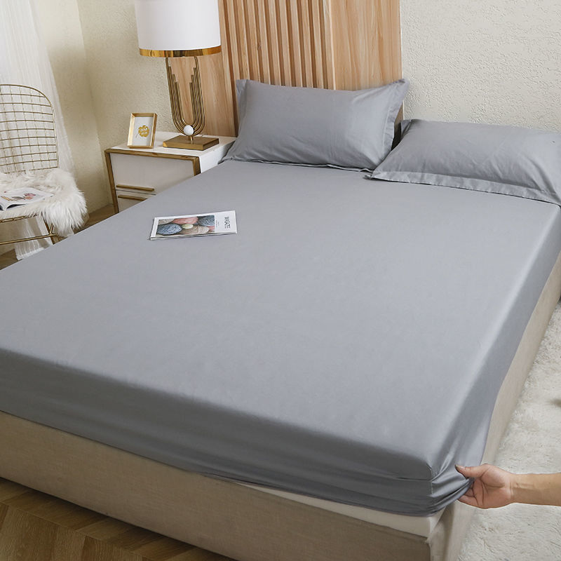 Solid Color Fitted Sheet, Non-Slip Bed Cover, Mattress Protector, Dust Cover, Full-Coverage Bed Cover, Mattress Cover