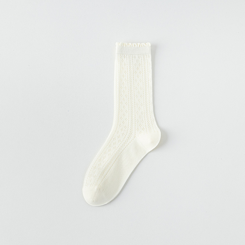 Calcetines de Tubo Medio de Malla para Mujer de Algodón, Transpirable para Verano image 10
