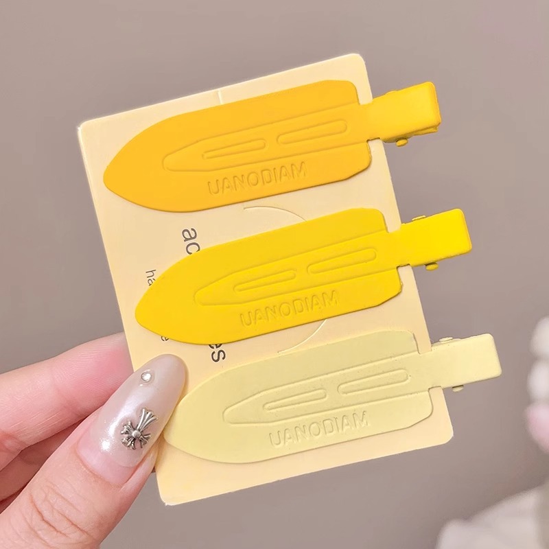 Pinza para el cabello sin costuras de color dulce y linda, clip para flequillo lateral femenino, clip para boca de pato de cabello roto en la frente, tocado de horquilla para niños