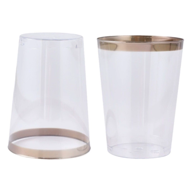10OZ одноразовый стакан воды Пномпень авиационный стакан 300ML одноразовый напиток вечеринка столовая посуда с покрытием из серебра