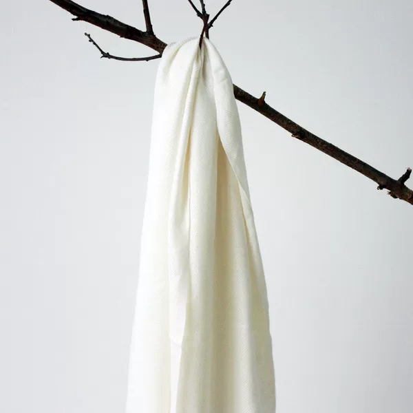 Pure White Mori Women's Long Solid Color Cotton Modal Scarf Tie-Dye Shawl Plant Dye Blue Dye Suitable
