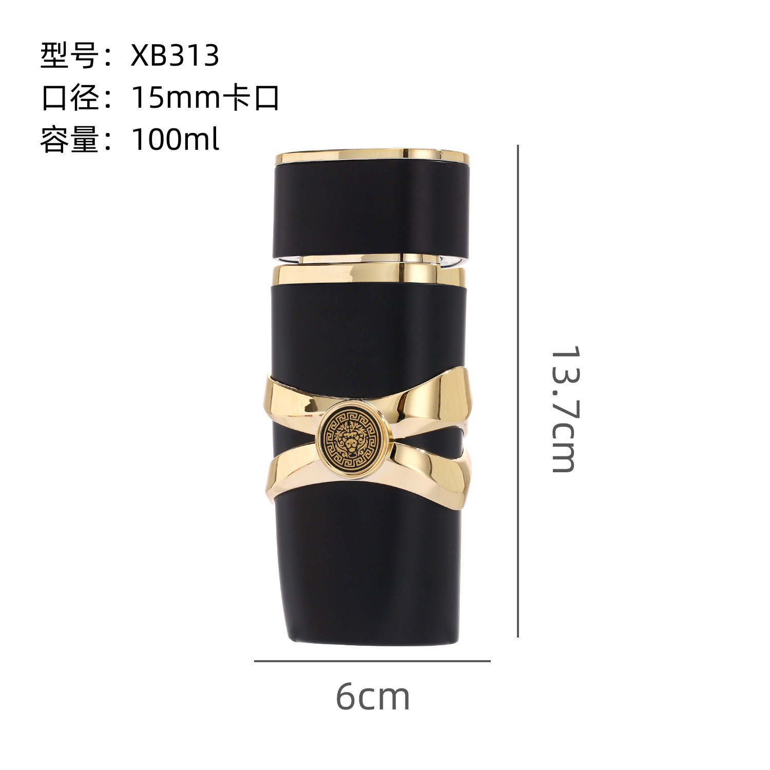 90ml = XB313 oro spray X006 negro; transparente; vidrio