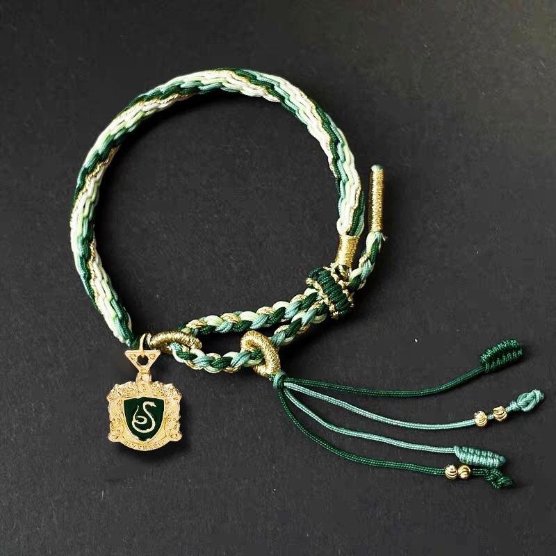 Harry Potter Bracelet Surrounding Slytherin, Gryffindor, Snake, Eagle, Badger, Lion, Impression Cord Bracelet, Couple Style