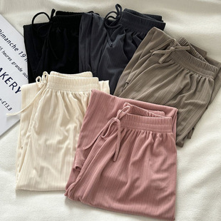 Children's Summer Ice Silk Anti-Mosquito Pants Breathable Bloomers Thin Boys and Girls Casual Pants for Middle and Large Children