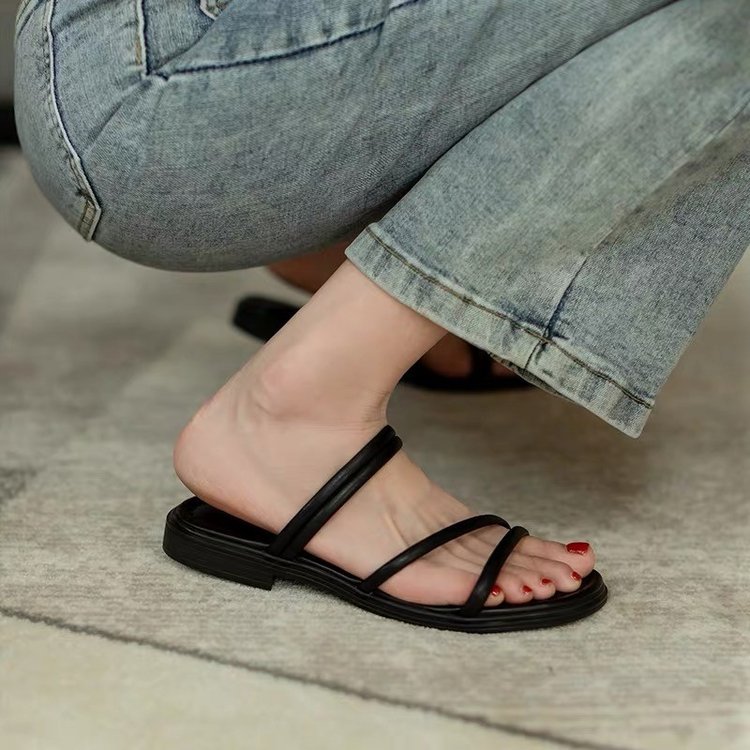 Runaway soft bottom two-wear flat sandal...