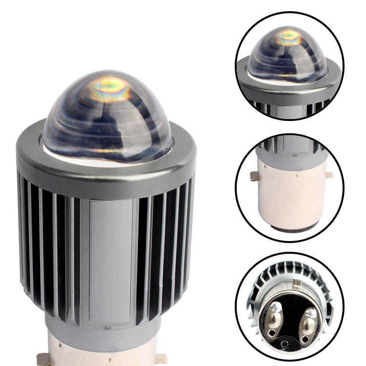 Motorcycle Headlight H4 BA20D Three-Claw White Yellow Electric Vehicle Light