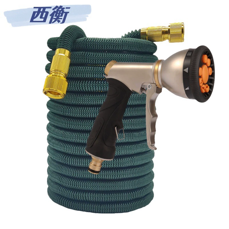 Автомобильная автомойка высокого давления водяной пистолет бытовой набор телескопическая водопроводная труба полива водяной распылитель шланг взрывозащищенный и морозостойкий армейский зеленый