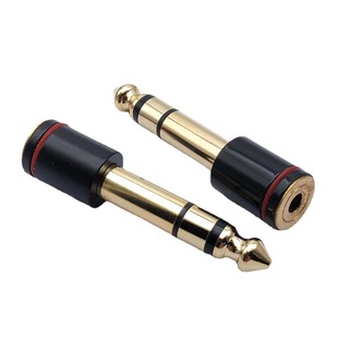 Baking paint 6.35 to 3.5 female headphone plug audio adapter 6.5mm to 3.5mm large to small plug