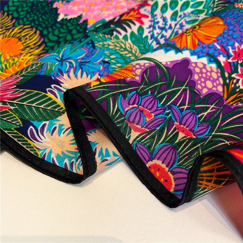 Summer new fashion silk scarf silk floral silk scarf silk mulberry silk decorative scarf women's small square scarf