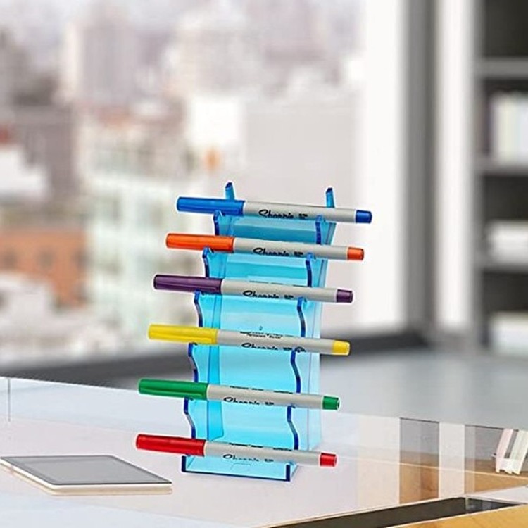 工厂加工制作圆珠笔亚克力展架文具店摆放陈列有机玻璃铅笔架支架