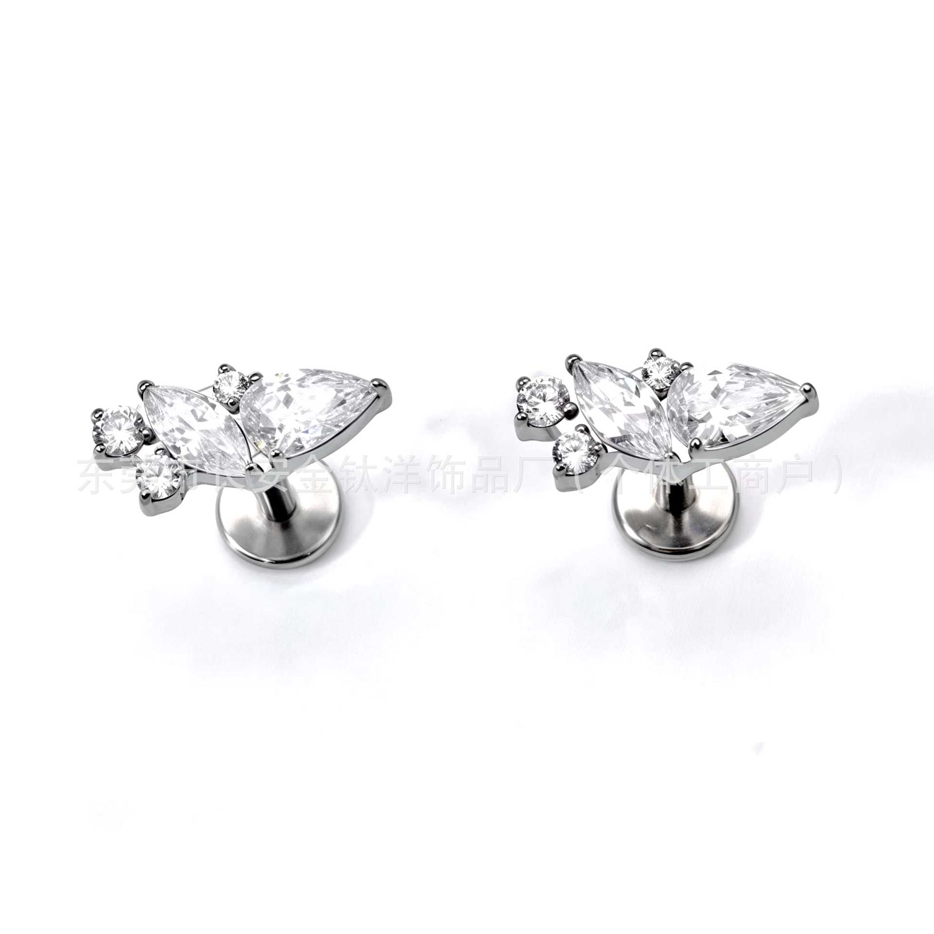 Labret piercing jewelry detail image