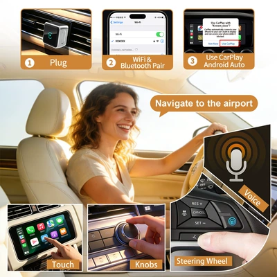 for Apple and Android | Simsiz CarPlay və Android Auto