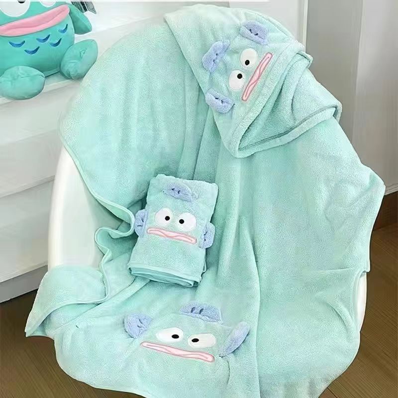 可穿可裹浴巾女毛巾干发帽三件套 新款非全棉纯棉大人吸水浴裙
