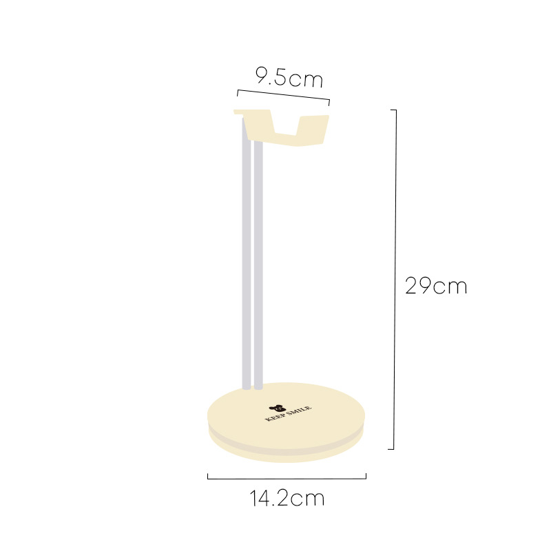 Headphone Stand Bracket Creative Head-mounted Metal Computer Headphone Stand Solid Wood Headset Storage Rack Placement Rack