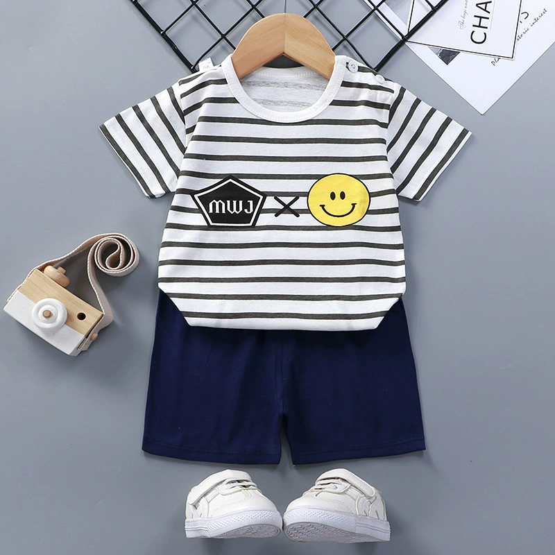 Children's short sleeve T-shirt, summer cotton set for early age for men and women, children's clothing
