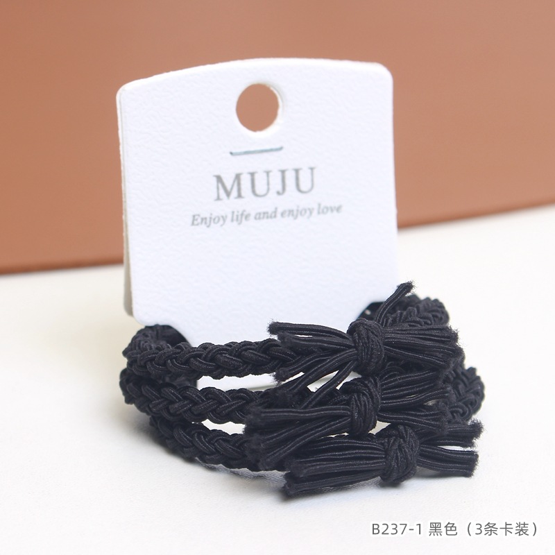 [Carga de tarjeta] sensación de alto nivel coreano de cabello de código de barras de moda de alta elasticidad de cabello anillo de cabello correa de cola de caballo