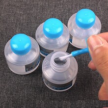 文龙带刷圆瓶胶水5604办公财务文化胶水60ml毫升液体带毛刷小胶水