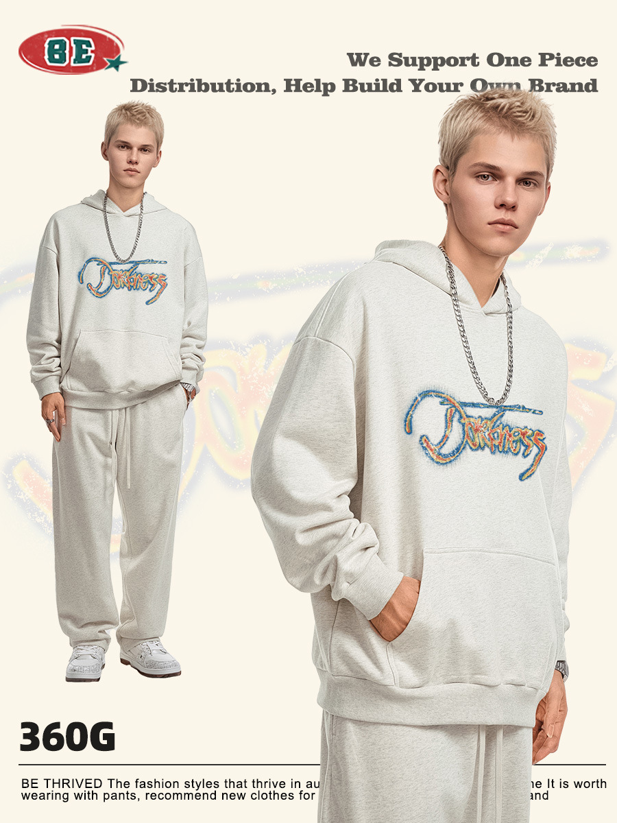 Be Hombres| 2025 otoño americano pesado casual versátil chaqueta de impresión de imagen térmica chaqueta con capuz para hombre