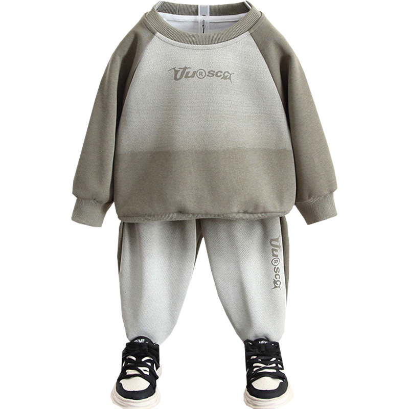 5997 Traje para niños Primavera y otoño 2024 Nuevo estilo para niños Estilo occidental Suéter de otoño para bebés Pantalones de dos piezas de moda