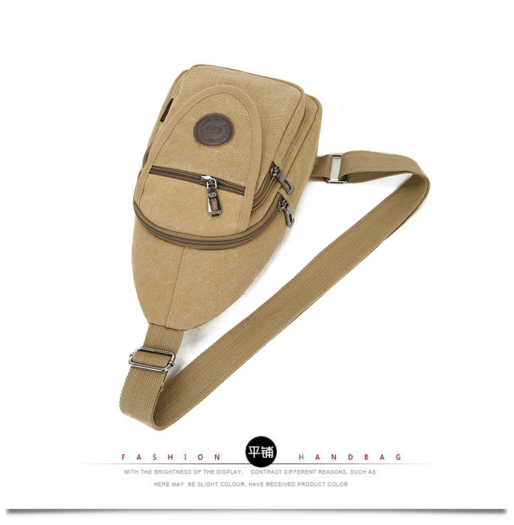 New men's chest bags, Korean-style single-shoulder bags, crossbody bags, men's and women's backpacks, Korean-style casual canvas bags, wholesale from manufacturers undefined