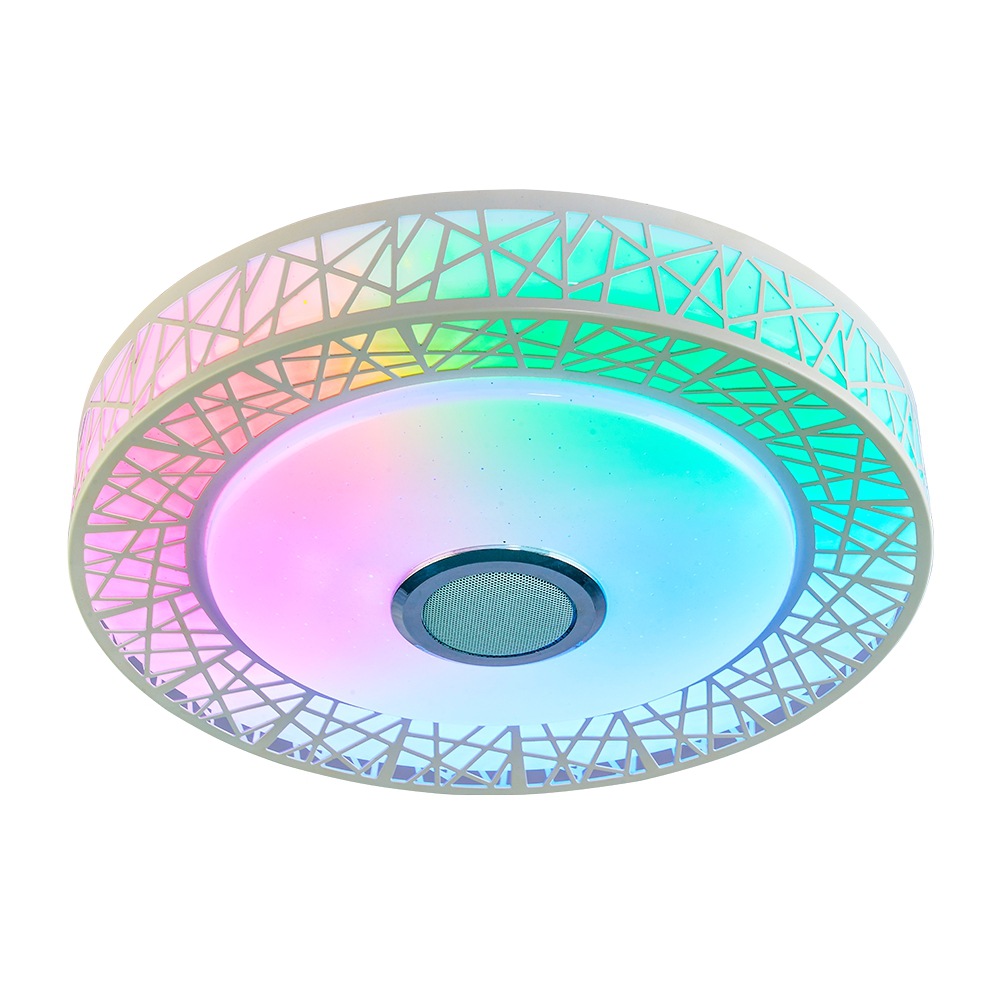 跨境直供蓝牙音乐吸顶灯幻彩追光LED智能遥控卧室灯客厅灯具批发