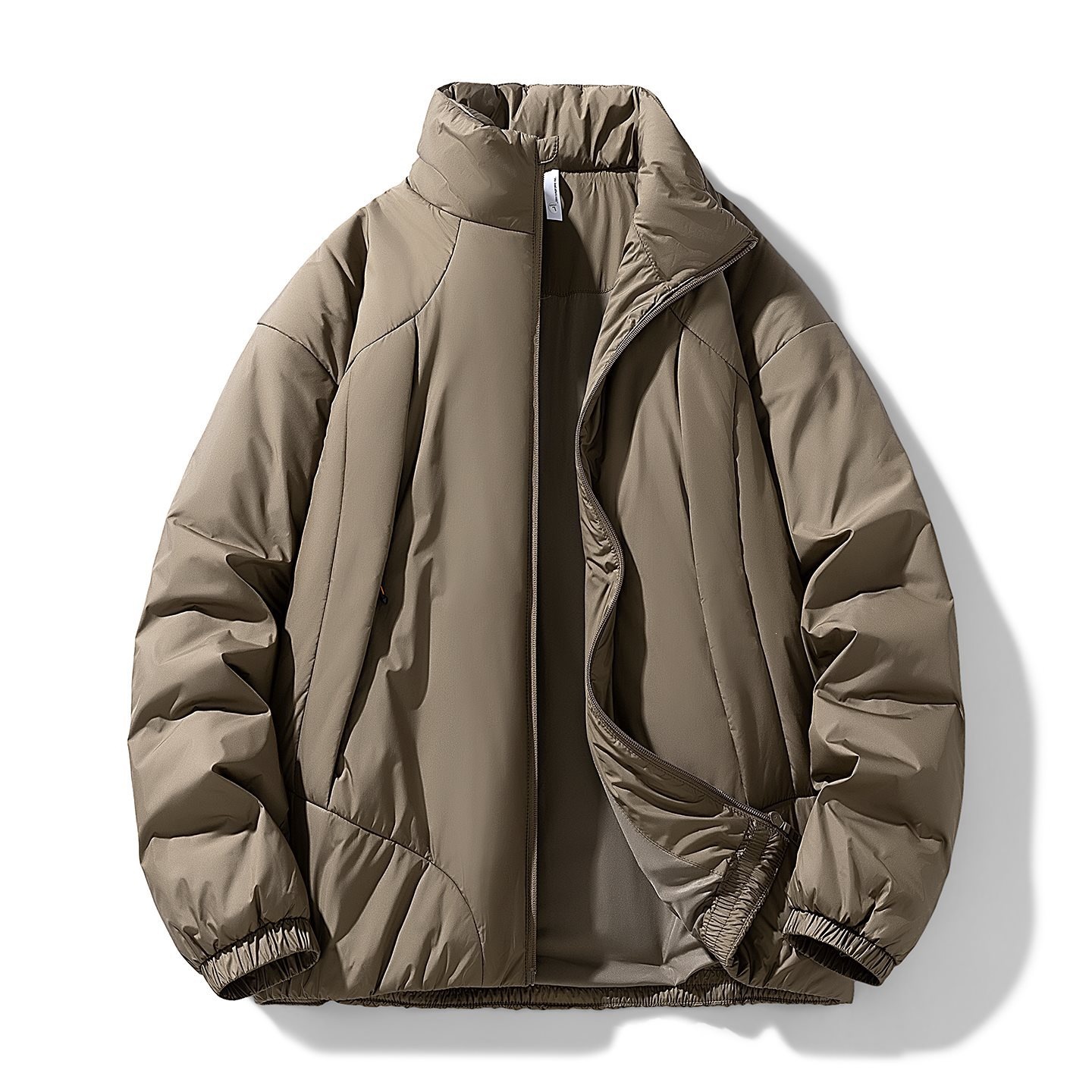 2025 American Style Stand Collar Cotton Coat Men's Autumn and Winter Trendy Couple Outfit Cotton Jacket Thickened Fleece-lined Bread Coat Sheepskin