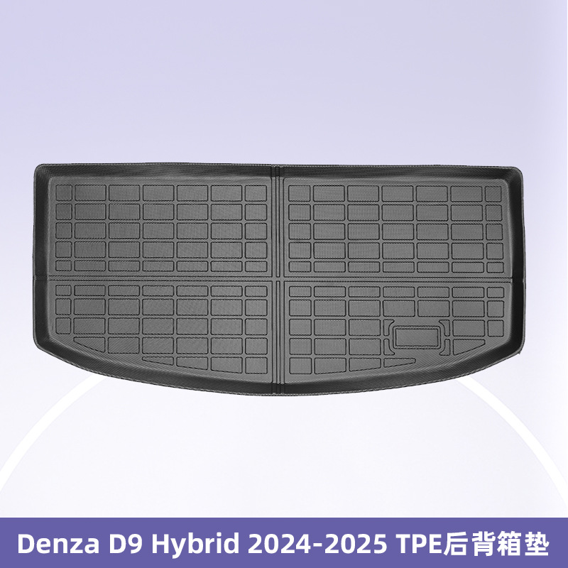 Aplicable a Denza D9 híbrido 2024 - 2025 3D para todo el tiempo TPE cojín de pie de automóvil cojín de colateral