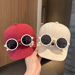 【メガネ取り外し可能】ベビー帽子 男の子 ベビーベースボールキャップ 韓国風 外国風 幼児 春 女の子 ベビーベースボールキャップ