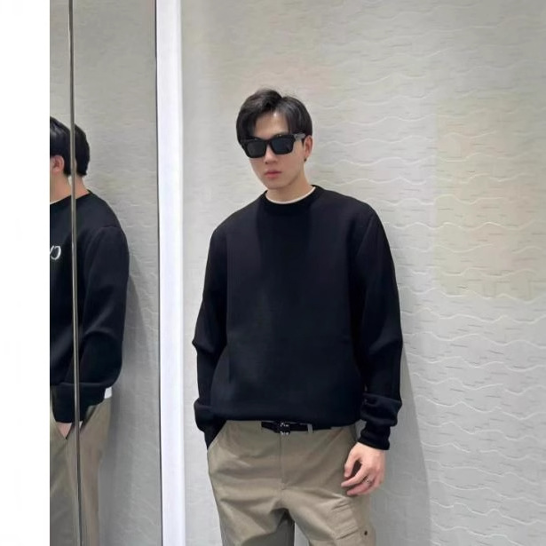 Men's and Women's Sweater Knitwear Fashion Brand 2024 Autumn and Winter New Fashion Slogan Letter All-match Loose Long-sleeve Pullover