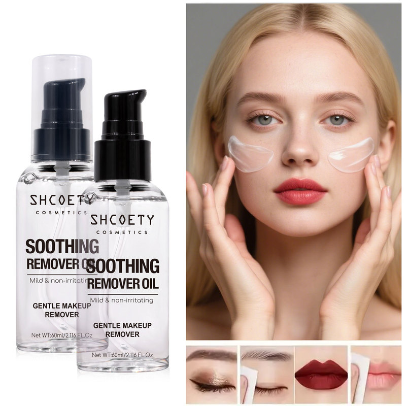 Shcoety Cross-Border Makeup Remover Oil for Eyes, Lips, and Face, Three-In-One, Gentle, Non-Irritating, Watery, Deep Cleansing Cleansing Oil