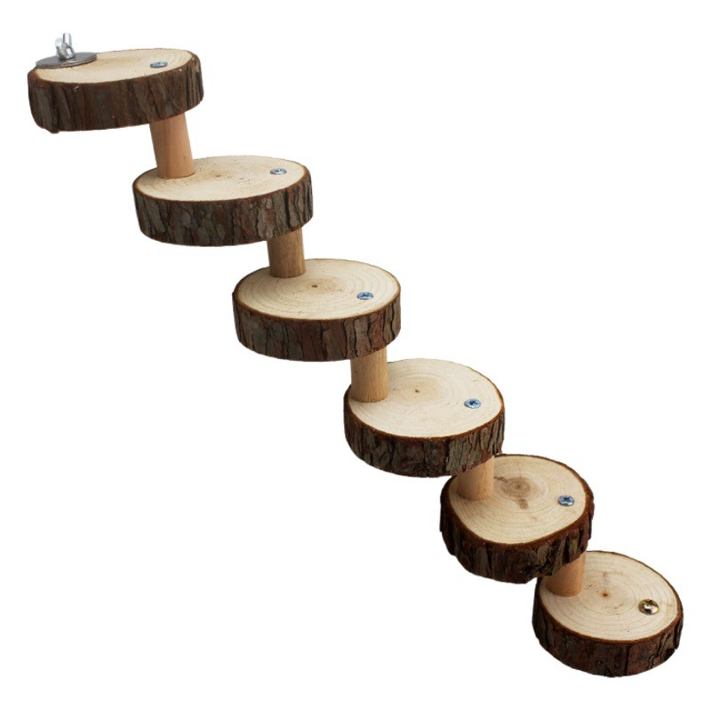 Хомяк игрушка попугай трамплин для подъема По Лестнице Хомяк деревянный Пирс лестница игрушка деревянная лестница игрушка для домашних животных 6