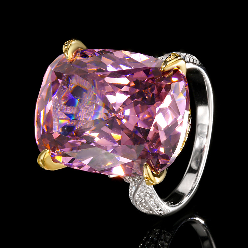 2025 nueva joyería Zhuang Shengsheng S925 simulación de plata nido de pájaro Chapala verde anillo de lujo ligero femenino piedra principal 15*20