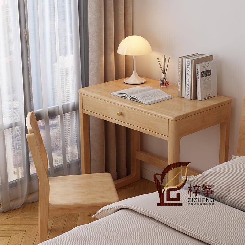 Bedside Solid Wood Desk Length 60/70/80cm Bedroom Home Office Computer Table Scandinavian Small Apartment Dressing