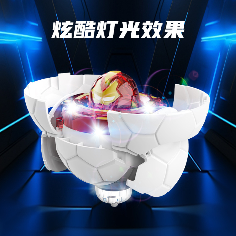 Sonido y luz contra juguetes giroscópicos para niños niños niñas estudiantes de primaria girar brillante giroscópico regalo inteligente