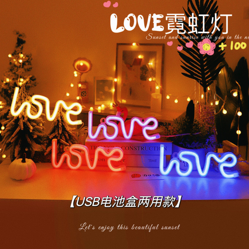 Love Neon Light Proposal Confession Room Decoration Light USB Battery Box Dual-Use Led Modeling Light Ready for Sale Love Neon Light Proposal Confession Room Decoration Light USB Battery Box Dual-Use Led Modeling Light Ready for Sale