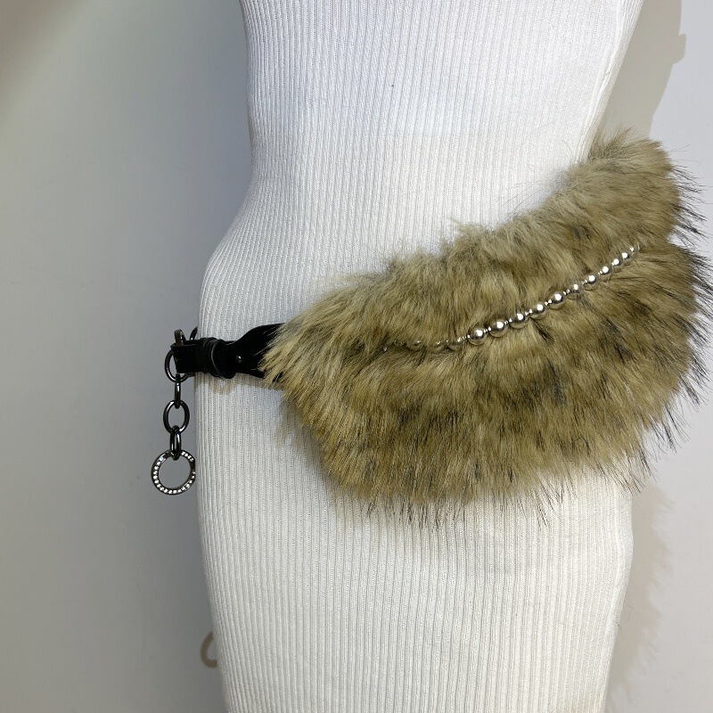New Y2K Retro D.I.A Faux Fur Waist Chain Plush Belt Cross-Border Hot Sale Ootd Street Style New Y2K Retro D.I.A Faux Fur Waist Chain Plush Belt Cross-Border Hot Sale Ootd Street Style