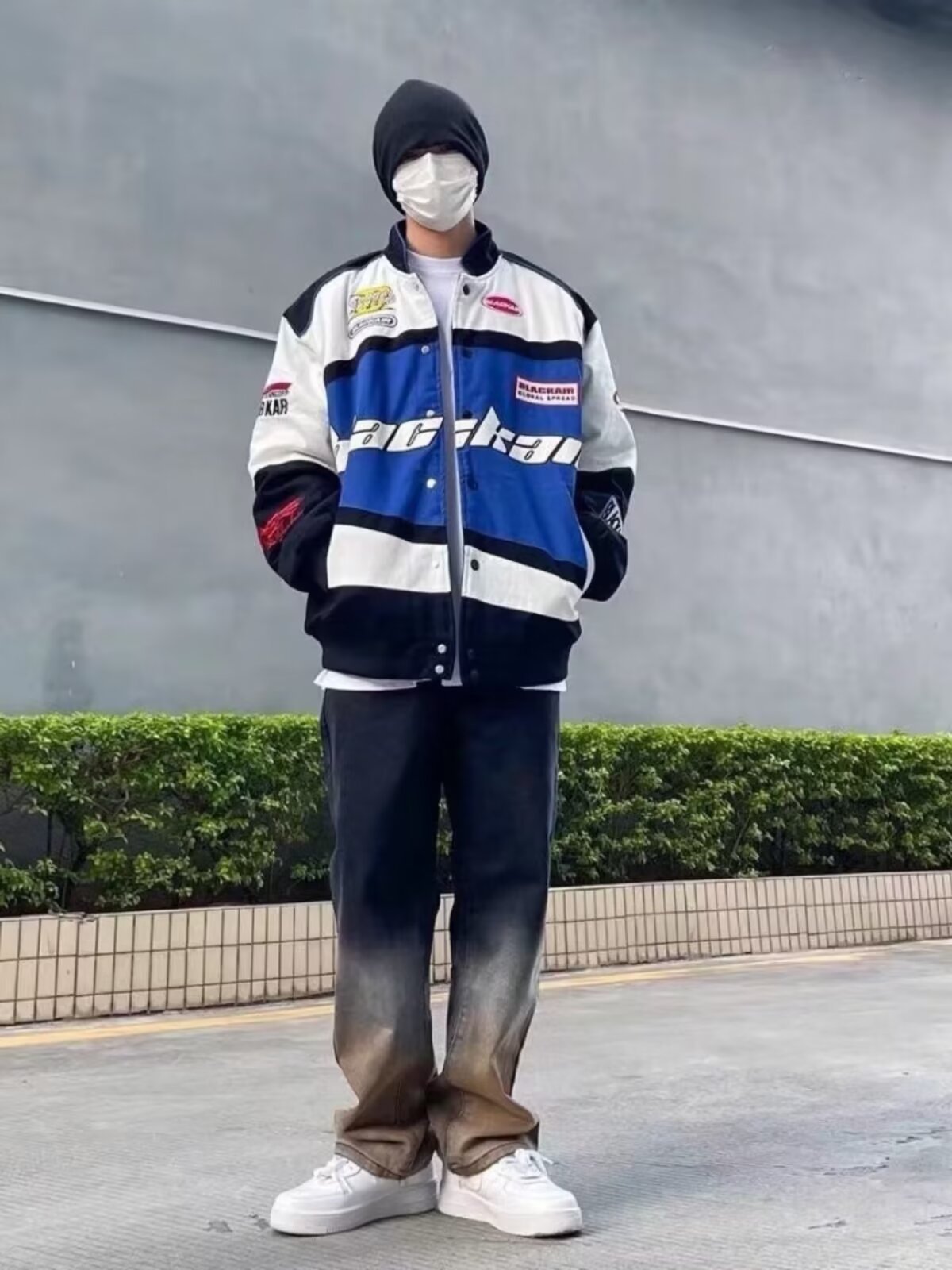 Costum de curse hip-hop de primăvară nou, brodat, High Street, la modă, de brand, pentru motocicletă, costum de baseball, jachetă pentru bărbați_voghion.com