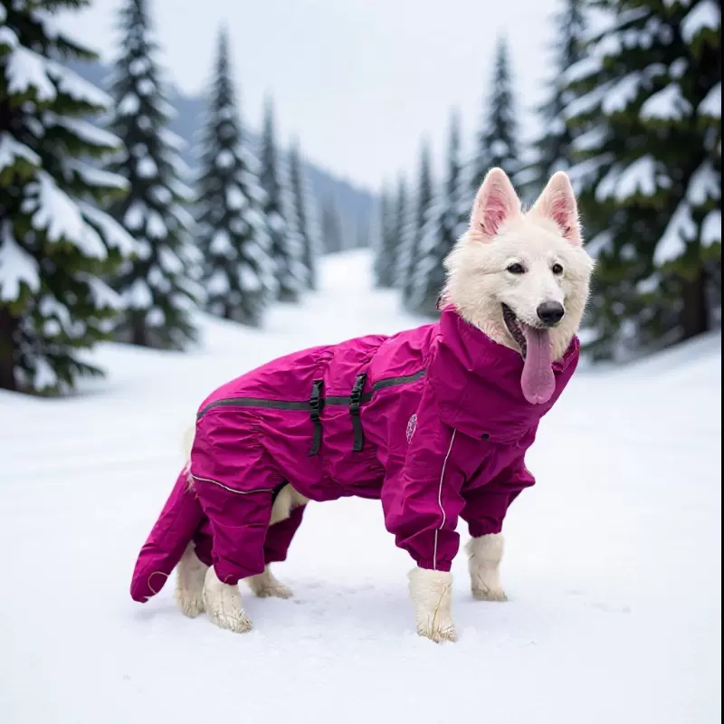 宠物狗狗衣服中大型犬金毛萨摩阿拉斯加带帽带尾全包大码宠物装