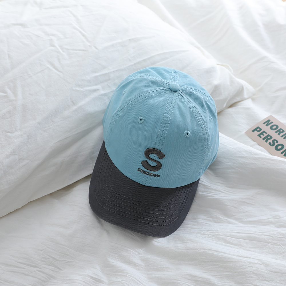 Sombreros de boca de pato para niños primavera y verano nuevo gorro transpirable delgado secado rápido gorro lindo panda bordado gorra de béisbol bebé