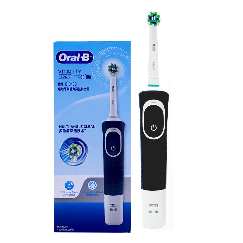 Электрическая зубная щетка (Oral-B) D100 & D12, мягкая щетина, зарядка, домашний набор